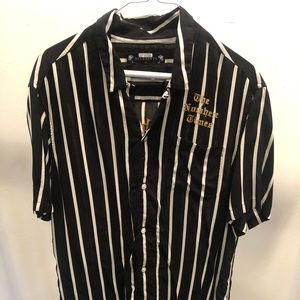 Black and white button down